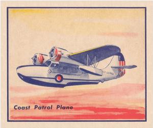 1938 Shelby Gum Fighting Planes (R47) #1 Coast Patrol Plane Front