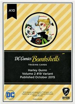 2017 Cryptozoic DC Comics Bombshells #A10 Harley Quinn - Volume 2 #19 Back