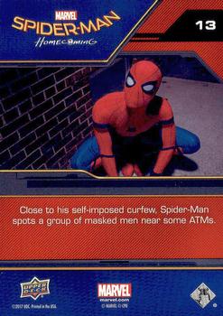 2017 Upper Deck Marvel Spider-Man Homecoming #13 Spidey Spots Trouble Back