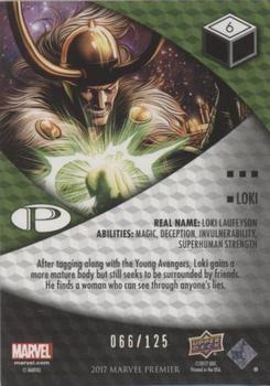 2017 Upper Deck Marvel Premier #6 Loki Back