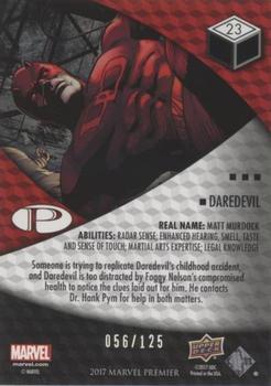 2017 Upper Deck Marvel Premier #23 Daredevil Back