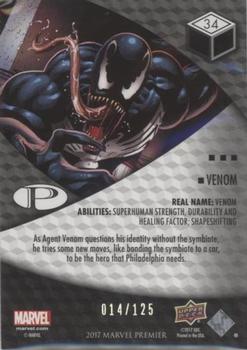 2017 Upper Deck Marvel Premier #34 Venom Back
