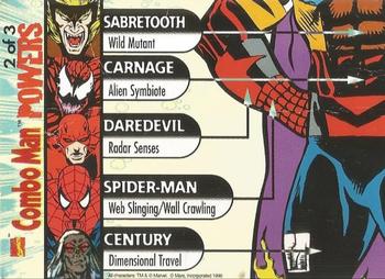 1996 Combo Man #2 Sabretooth, Carnage, Daredevil, Spider-Man, Century Back