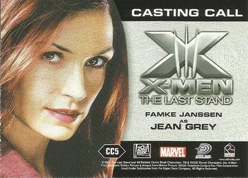 2006 Rittenhouse XIII: X-Men The Last Stand - Casting Call #CC5 Famke Janssen / Jean Grey Back