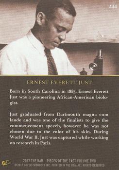 2017 The Bar Pieces of the Past #244 Ernest Everett Just Back