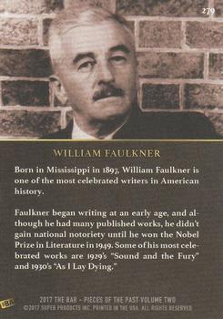 2017 The Bar Pieces of the Past #279 William Faulkner Back