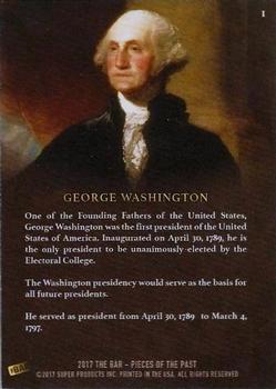 2017 The Bar Pieces of the Past #1 George Washington Back
