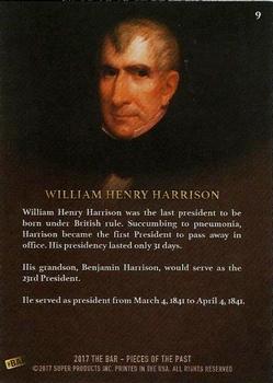 2017 The Bar Pieces of the Past #9 William Henry Harrison Back