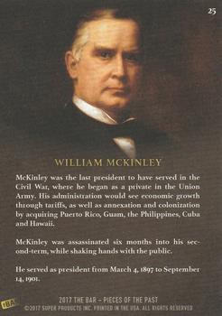 2017 The Bar Pieces of the Past #25 William McKinley Back