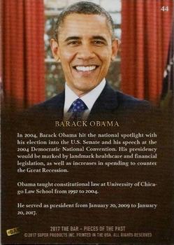 2017 The Bar Pieces of the Past #44 Barack Obama Back