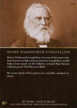 2017 The Bar Pieces of the Past #123 Henry Wadsworth Longfellow Back