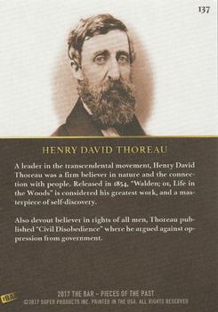 2017 The Bar Pieces of the Past #137 Henry David Thoreau Back