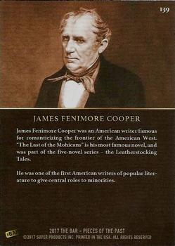 2017 The Bar Pieces of the Past #139 James Fenimore Cooper Back
