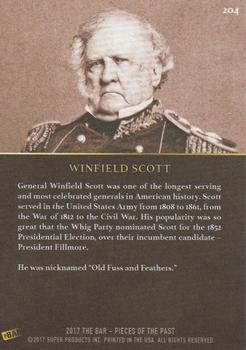 2017 The Bar Pieces of the Past #204 Winfield Scott Back