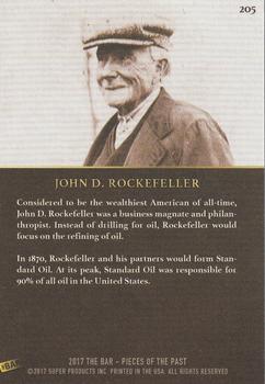 2017 The Bar Pieces of the Past #205 John D. Rockefeller Back