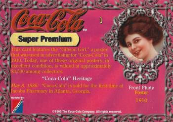 1995 Collect-A-Card Coca-Cola Super Premium #1 Poster Back