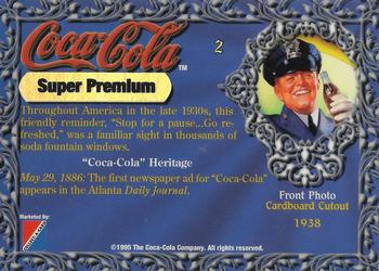 1995 Collect-A-Card Coca-Cola Super Premium #2 Cardboard Cutout Back
