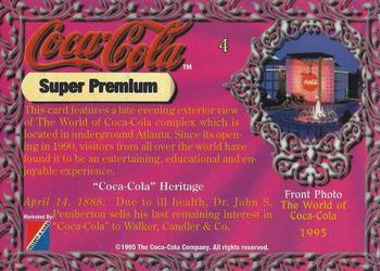 1995 Collect-A-Card Coca-Cola Super Premium #4 The World of Coca-Cola Back