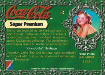 1995 Collect-A-Card Coca-Cola Super Premium #13 3-D Cutout Back