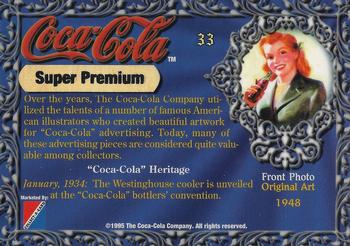 1995 Collect-A-Card Coca-Cola Super Premium #33 Original Art Back
