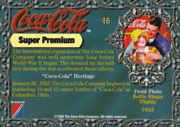 1995 Collect-A-Card Coca-Cola Super Premium #46 Bottle Ringer Display Back