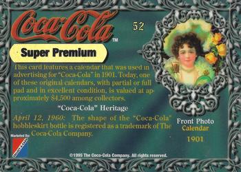 1995 Collect-A-Card Coca-Cola Super Premium #52 Calendar Back
