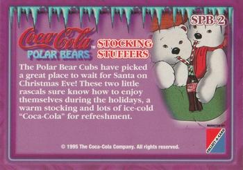 1995 Collect-A-Card Coca-Cola Super Premium - Foil-Engraved Polar Bear #SPB-2 Stocking Stuffers Back