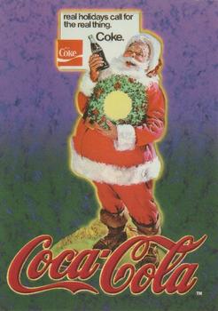 1995 Collect-A-Card Coca-Cola Super Premium - Embossed Santa #6 The Real Thing Front
