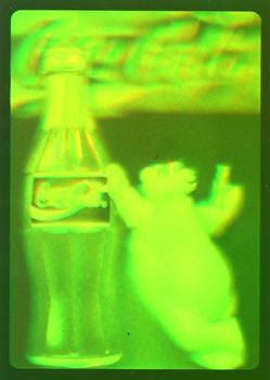 1995 Collect-A-Card Coca-Cola Super Premium - Mirage Holograms by Polaroid #NNO Polar Bear Front