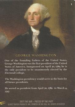 2017 The Bar Pieces of the Past - Limited Edition #1 George Washington Back