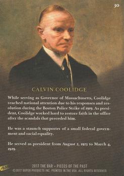 2017 The Bar Pieces of the Past - Limited Edition #30 Calvin Coolidge Back
