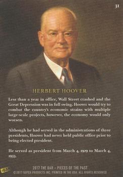 2017 The Bar Pieces of the Past - Limited Edition #31 Herbert Hoover Back