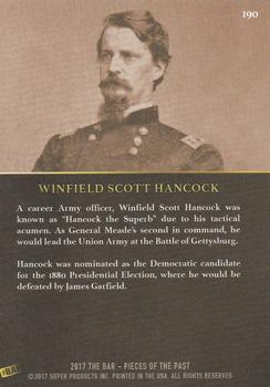 2017 The Bar Pieces of the Past - Limited Edition #190 Winfield Scott Hancock Back