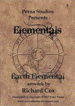 2017 Perna Studios Elementals #5 Earth Elemental Back