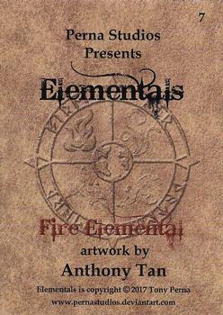2017 Perna Studios Elementals #7 Fire Elemental Back