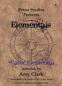 2017 Perna Studios Elementals #8 Water Elemental Back
