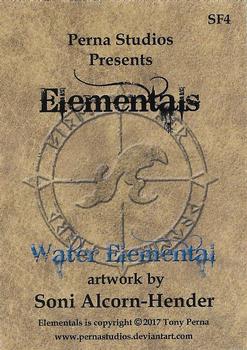2017 Perna Studios Elementals - Spot Foil Chase Cards #SF4 Water Elemental Back
