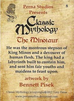 2012 Perna Studios Classic Mythology #8 The Minotaur Back