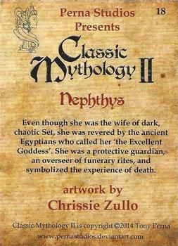 2014 Perna Studios Classic Mythology II #18 Nephthys Back
