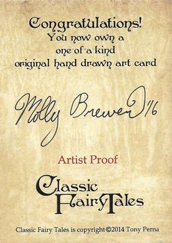 2015 Perna Studios Classic Fairy Tales - Artist Proof Sketches #NNO Molly Brewer Back