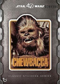 2017 Topps Star Wars 40th Anniversary - Classic Stickers Series #NNO Chewbacca Front