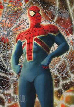 2017 Fleer Ultra Marvel Spider-Man - Silver Web Foil #77 Spider-UK Front