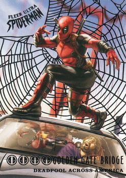 2017 Fleer Ultra Marvel Spider-Man - Deadpool Across America Silver Web Foil #DA1 Golden Gate Bridge Front