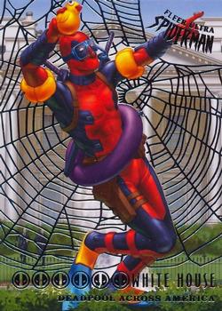 2017 Fleer Ultra Marvel Spider-Man - Deadpool Across America Silver Web Foil #DA6 White House Front