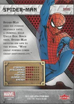 2017 Fleer Ultra Marvel Spider-Man - Marvel Metal #MM1 Spider-Man Back