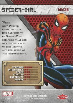 2017 Fleer Ultra Marvel Spider-Man - Marvel Metal #MM26 Spider-Girl Back