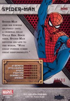 2017 Fleer Ultra Marvel Spider-Man - Marvel Metal Precious Metal Gems Red #MM1 Spider-Man Back