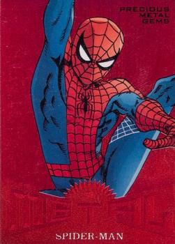 2017 Fleer Ultra Marvel Spider-Man - Marvel Metal Precious Metal Gems Red #MM1 Spider-Man Front
