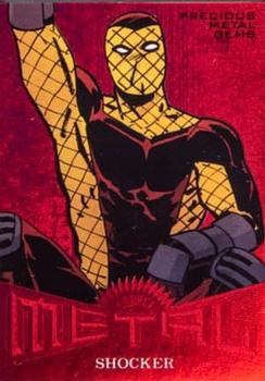 2017 Fleer Ultra Marvel Spider-Man - Marvel Metal Precious Metal Gems Red #MM2 Shocker Front