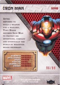 2017 Fleer Ultra Marvel Spider-Man - Marvel Metal Precious Metal Gems Red #MM8 Iron Man Back
